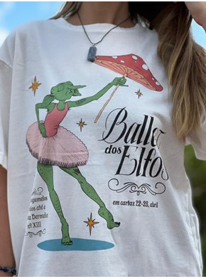 Camiseta Ballet dos Elfos - Off-White