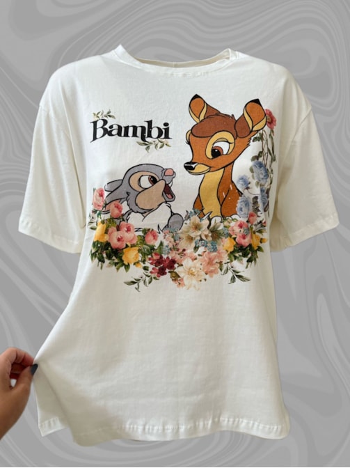 Camiseta Bambi - Off-White