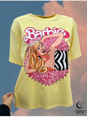 Camiseta Barbie - Amarela Clara