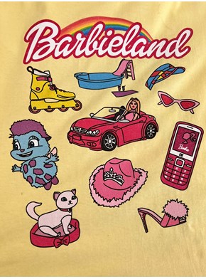 Camiseta Barbieland - Amarela Clara