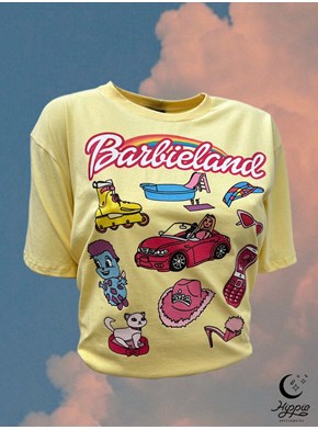 Camiseta Barbieland - Amarela Clara