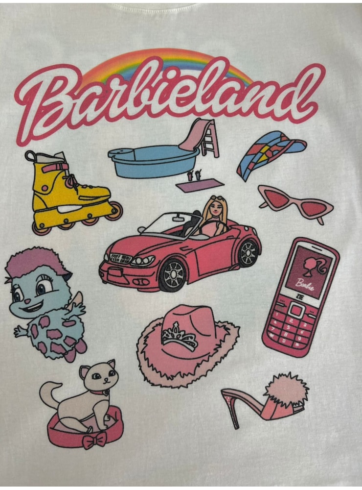 Camiseta Barbieland - Off-White — imagem 2