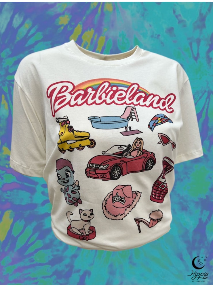 Camiseta Barbieland - Off-White — imagem 1