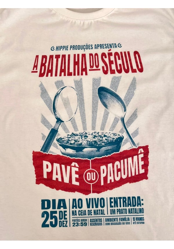 Camiseta Batalha do Século Pavê ou Pacumê - Off-White