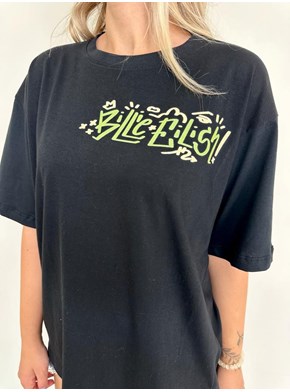 Camiseta Billie Eilish - Preta - Frente e Verso