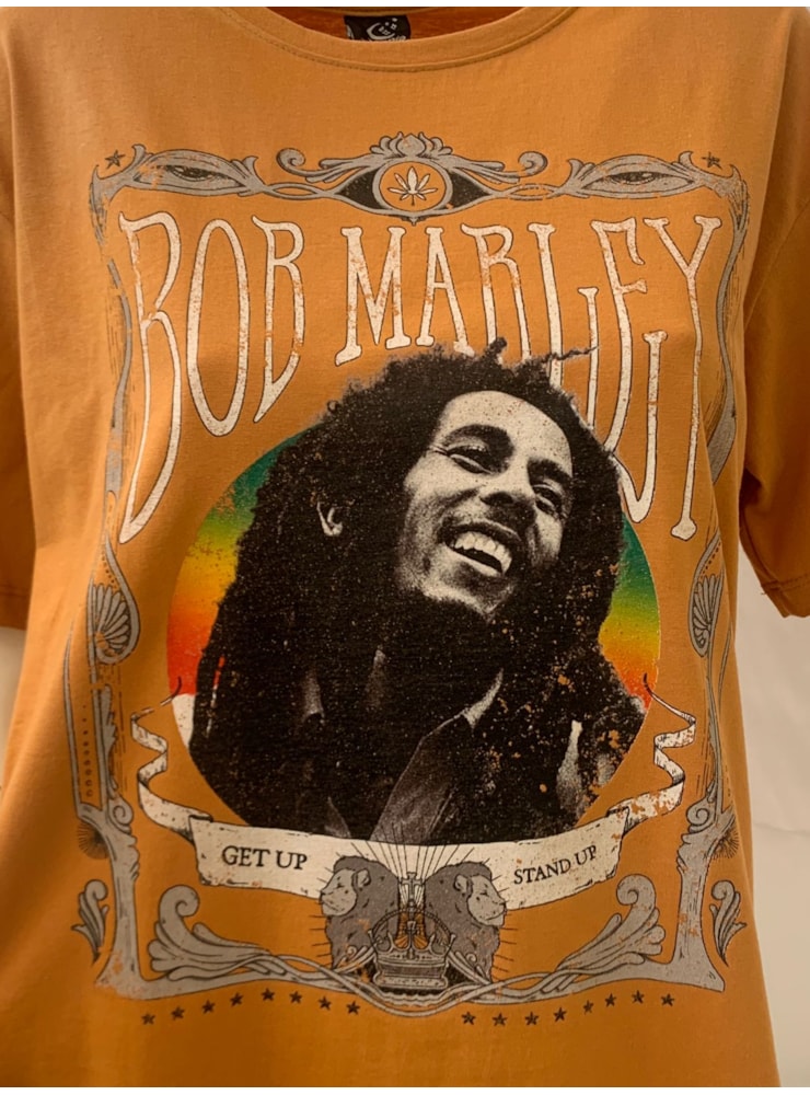Camiseta Bob Marley - Caramelo — imagem 2