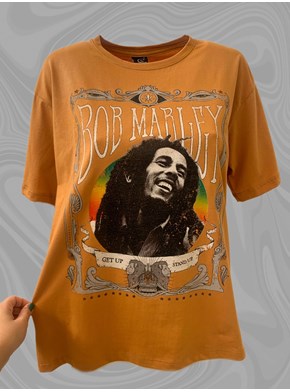 Camiseta Bob Marley - Caramelo