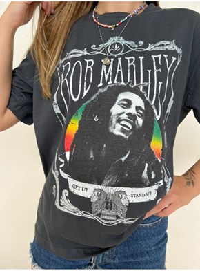 Camiseta Bob Marley - Chumbo