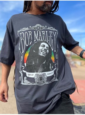 Camiseta Bob Marley - Chumbo