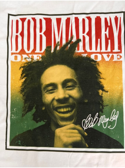 Camiseta Bob Marley One Love - Off-White