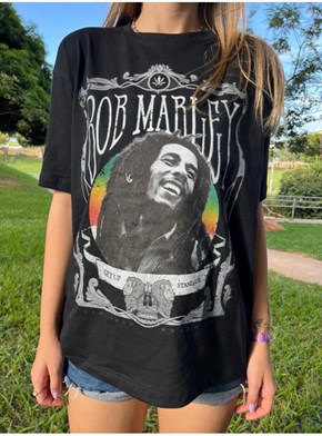 Camiseta Bob Marley - Preta