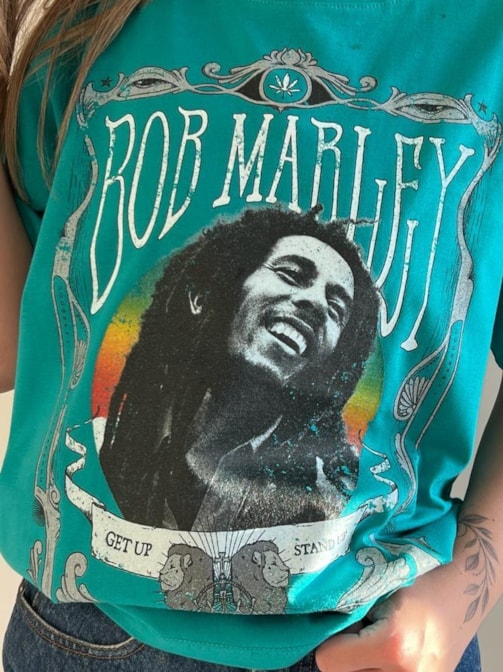 Camiseta Bob Marley - Verde Jade