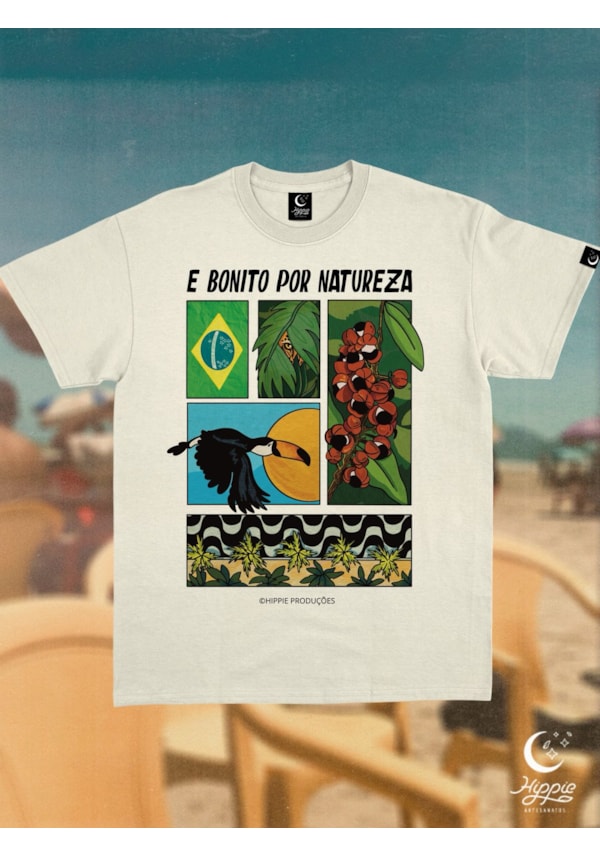 Camiseta Bonito Por Natureza - Off-White