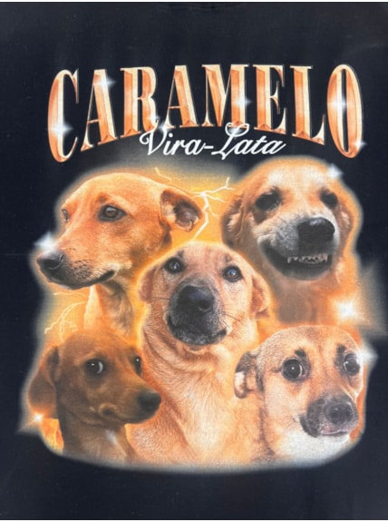 Camiseta Bootleg Caramelo - Preta