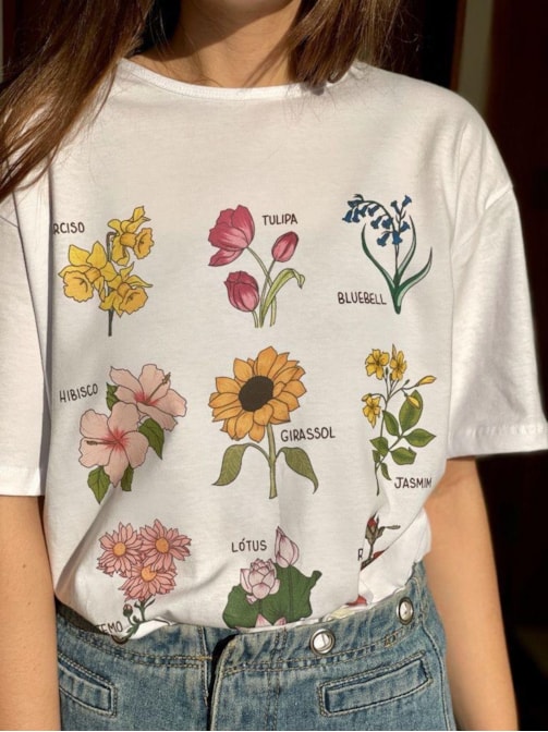 Camiseta Botânica - Branca