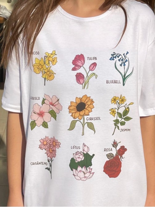 Camiseta Botânica - Branca