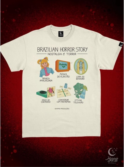 Camiseta Brazilian Horror Story - Off-White