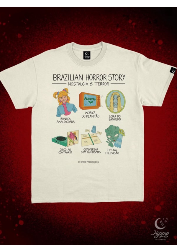 Camiseta Brazilian Horror Story - Off-White
