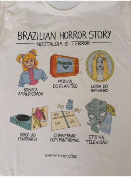 Camiseta Brazilian Horror Story - Off-White