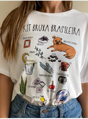 Camiseta Bruxa Brasileira - Branca