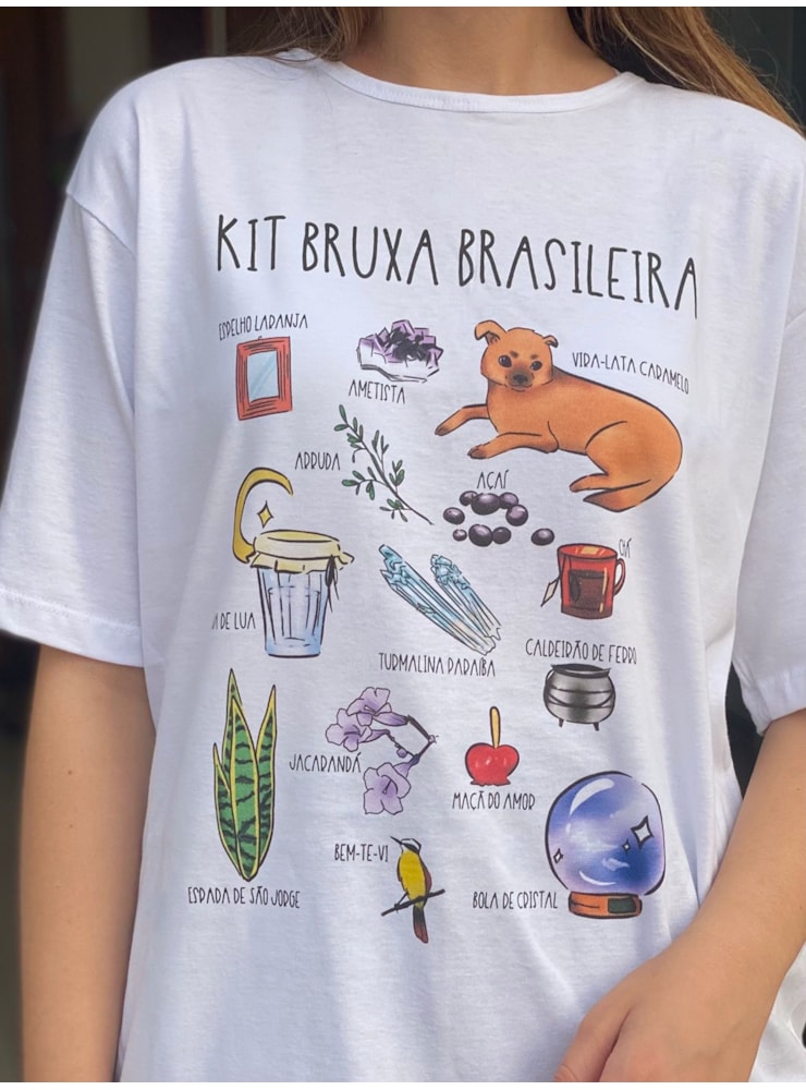 Camiseta Bruxa Brasileira - Branca — imagem 1