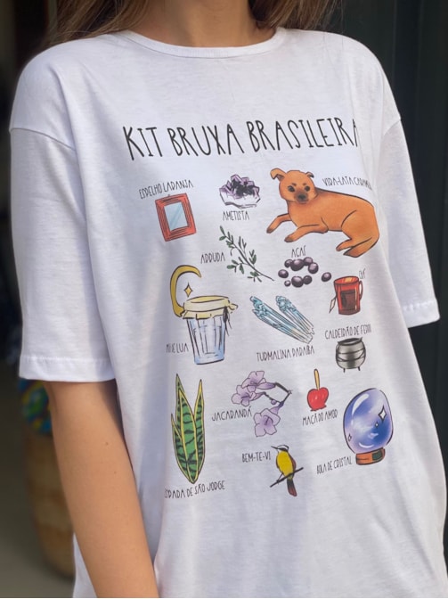 Camiseta Bruxa Brasileira - Branca