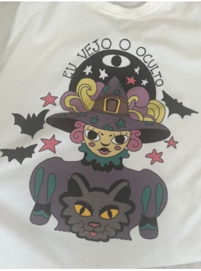Camiseta Bruxa Oculta - Off-White
