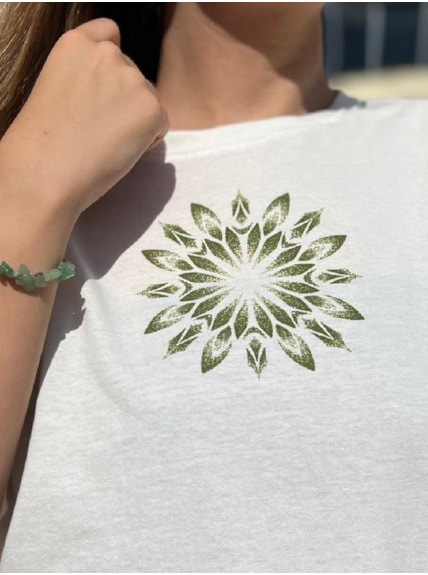 Camiseta Buda - Off-White - Frente e Verso