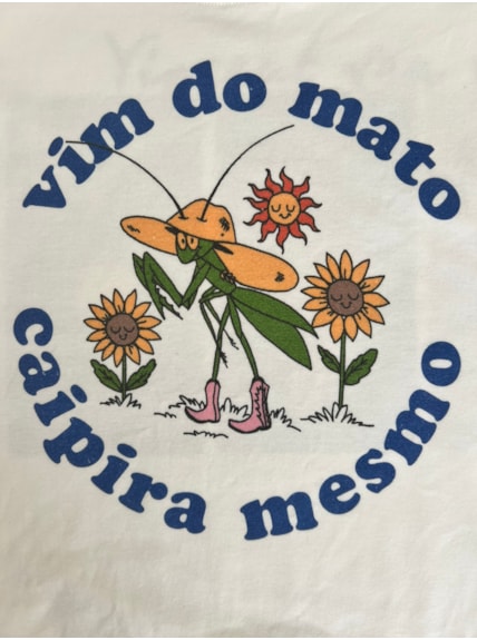 Camiseta Caipira Mesmo - Off-White