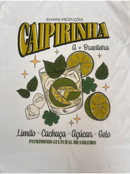 Camiseta Caipirinha brasileira - Off-White