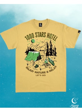 Camiseta Camping - Amarela Clara