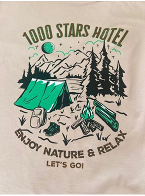 Camiseta Camping - Cáqui