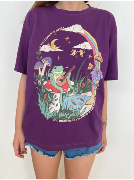 Camiseta Canção da Floresta - Roxa