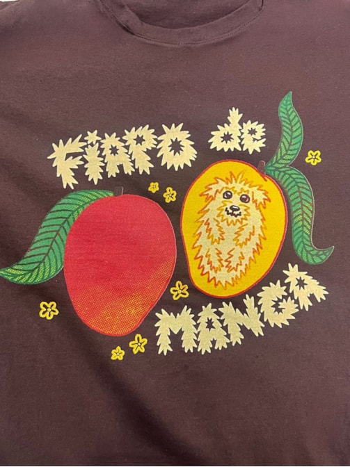Camiseta Cão fiapo de manga - Marrom