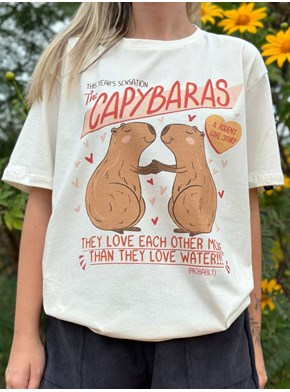 Camiseta Capybaras ( Capivara ) - Off-White