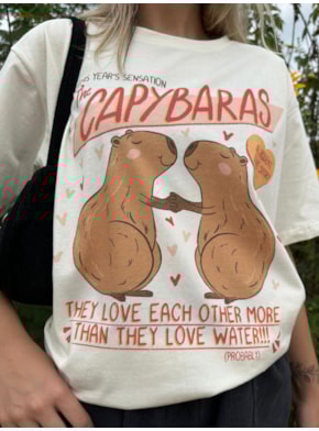 Camiseta Capybaras ( Capivara ) - Off-White