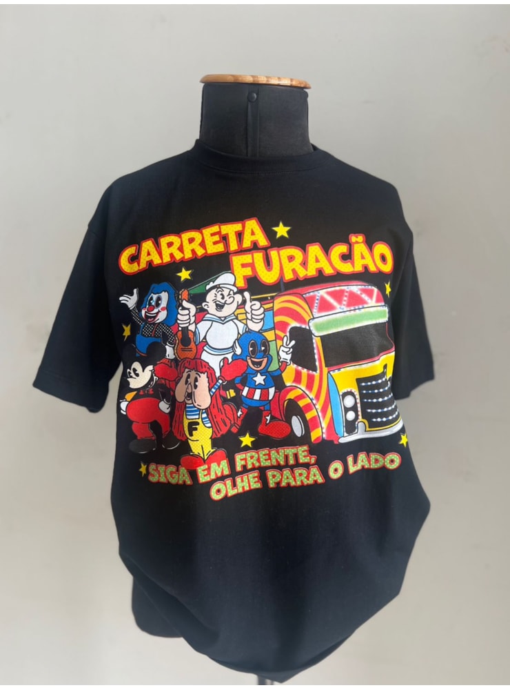 Camiseta Carreta Furacão - Preta