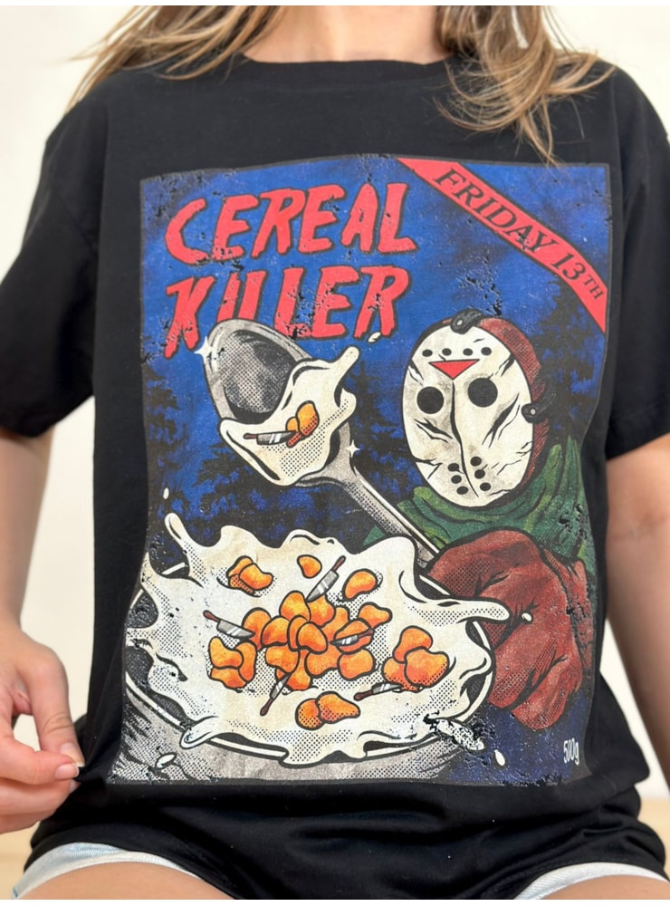 Camiseta Cereal Killer - Preta — imagem 1