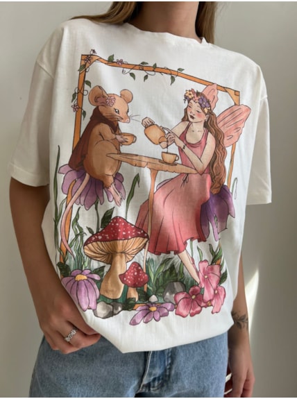 Camiseta Chá de Fada - Off-White