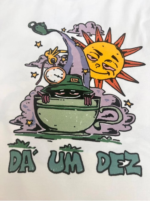 Camiseta Chá - Off-White - Frente e Verso
