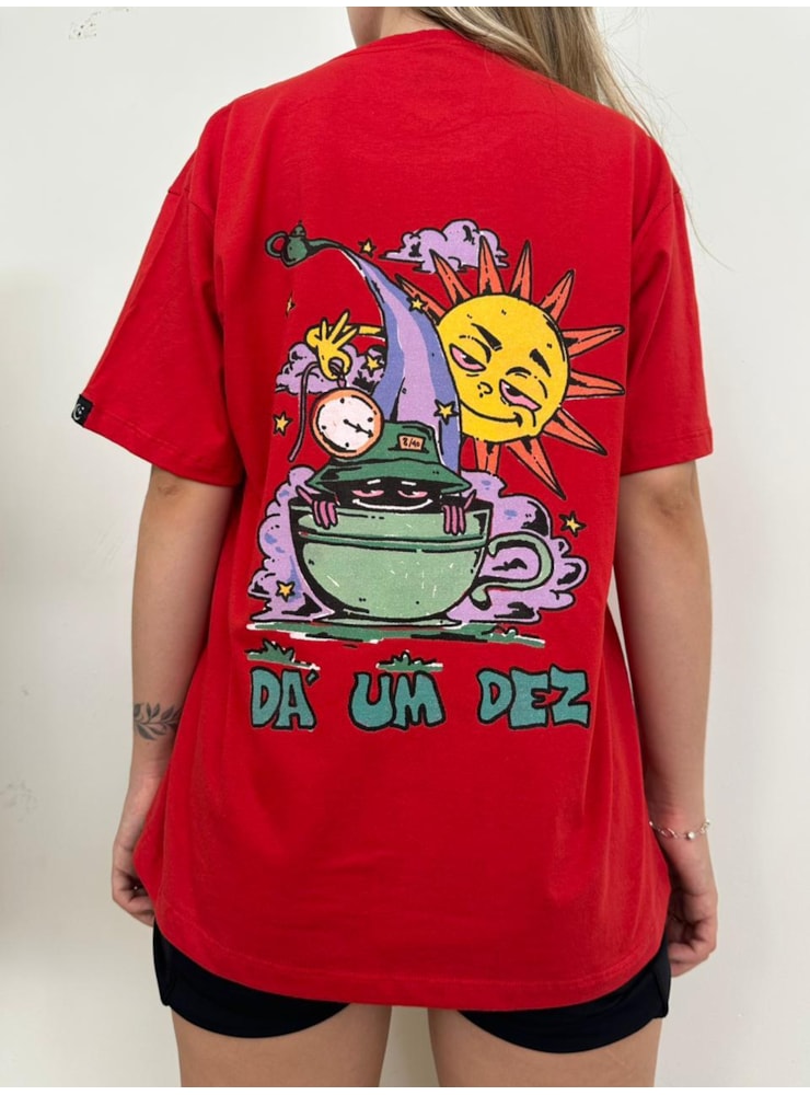 Camiseta Chá - Vermelha - Frente e Verso — imagem 1