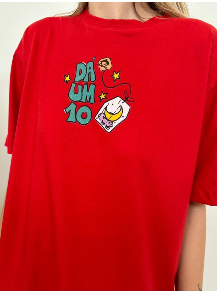 Camiseta Chá - Vermelha - Frente e Verso — imagem 2