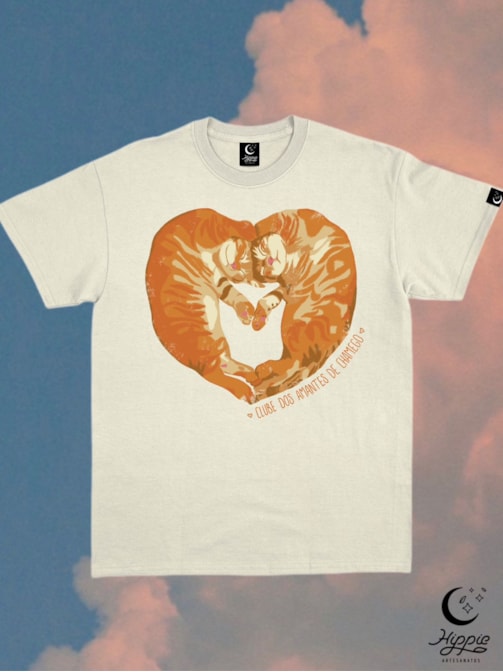Camiseta Chamego Gatinho - Off-White