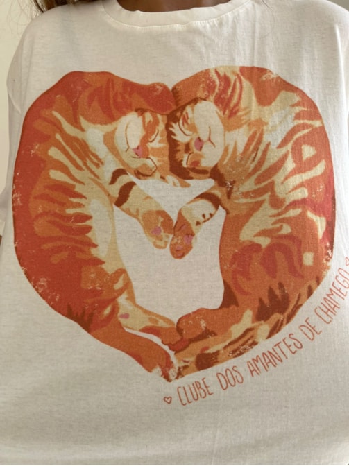 Camiseta Chamego Gatinho - Off-White