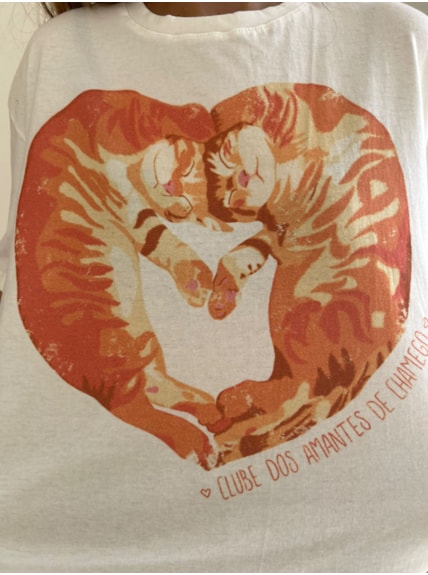 Camiseta Chamego Gatinho - Off-White