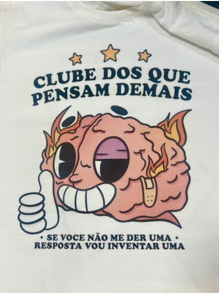 Camiseta Clube dos que Pensam Demais - Off-White