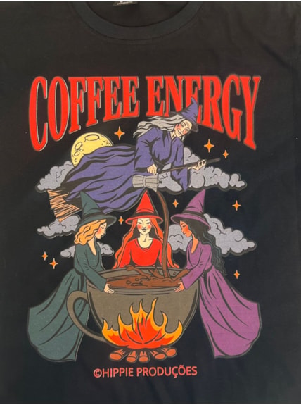 Camiseta Coffee Energy - Preta