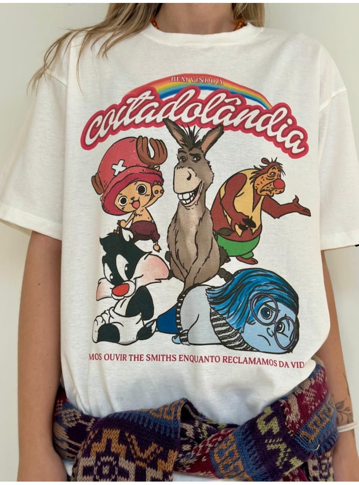 Camiseta Coitadolândia - Off-White — imagem 2
