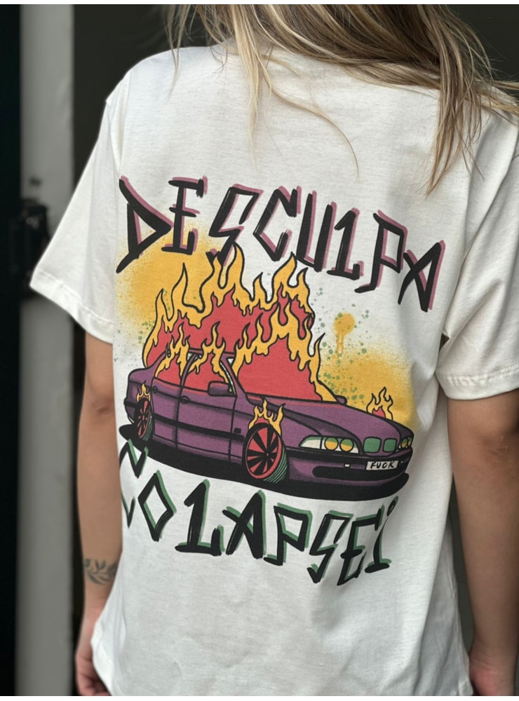 Camiseta Colapsei - Off-White - Frente e Verso — imagem 5