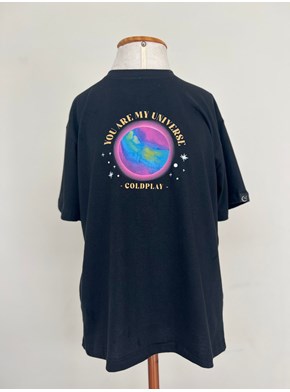Camiseta Coldplay - Preta - Frente e Verso